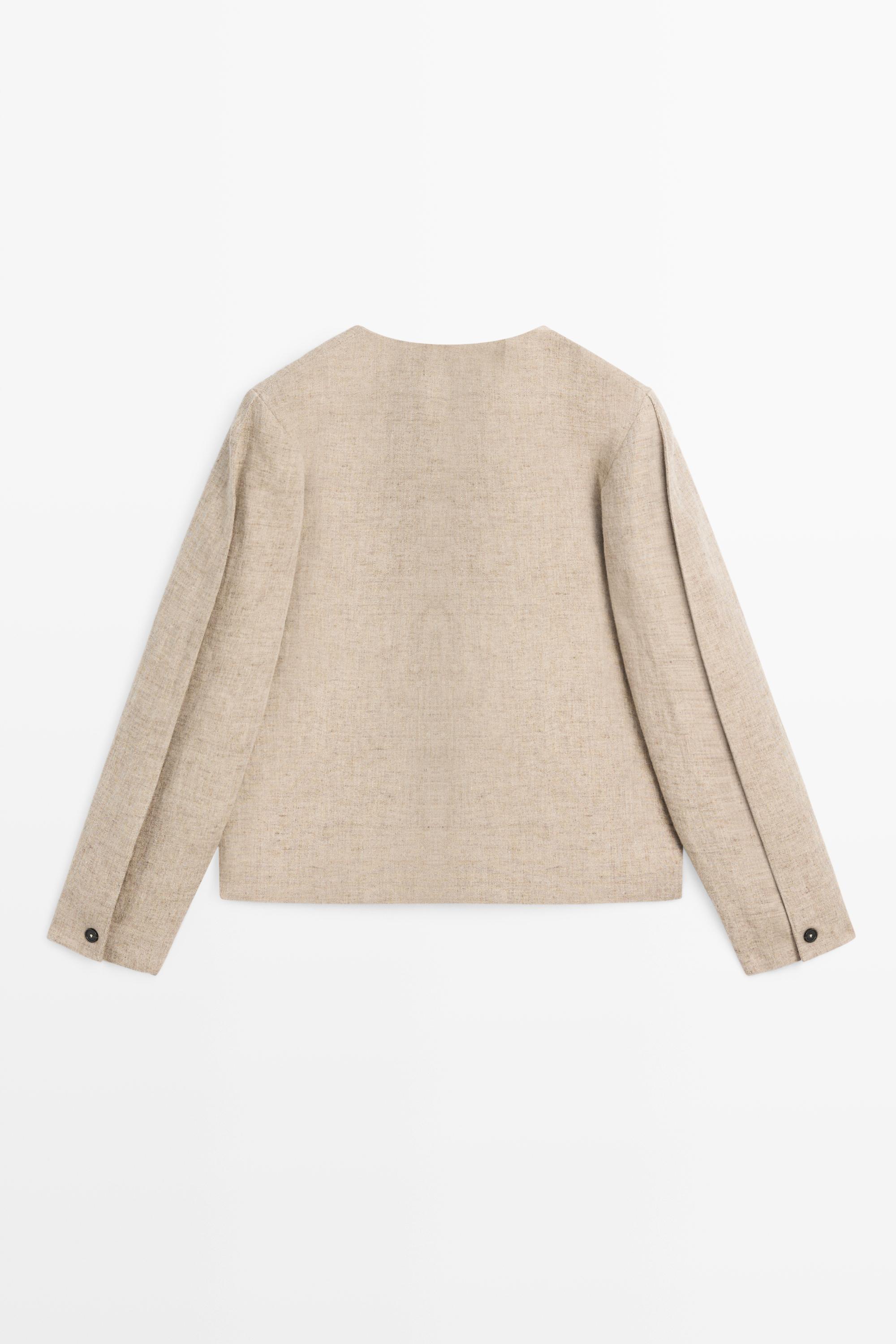 Bomber jacket with flecked detail